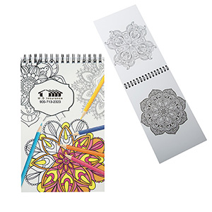 CA9266-MINI COLOURING BOOK WITH SPIRAL BINDING-White