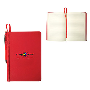 CA9487-LUCCA PU HARD COVER JOURNAL-Red