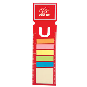 DA8427-C-RECTANGLE BOOK MARK WITH 150 STICKY NOTES-Red (Clearance Minimum 250 Units)